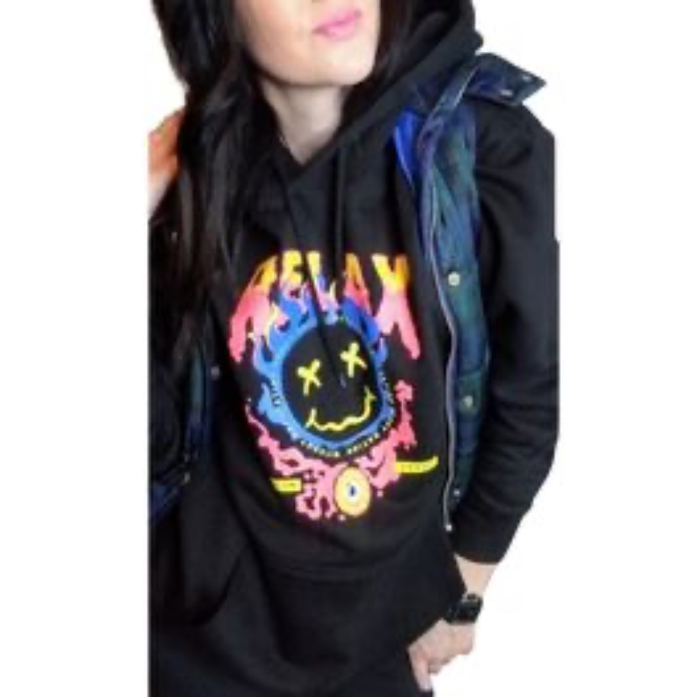 Womens Graphic Cotton Hoodie.